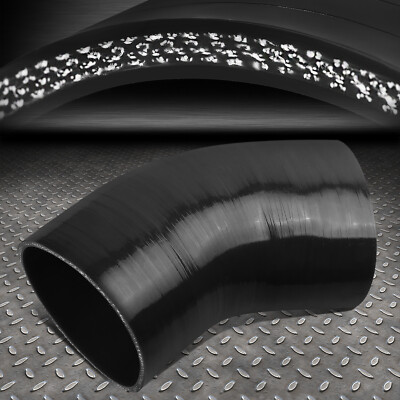 4-СЛОЙНАЯ 4-ГРАДУСНАЯ ВПУСКНАЯ ТРУБКА/ ТРУБОПРОВОД ПРОМЕЖУТОЧНОГО ОХЛАДИТЕЛЯ ПОД УГЛОМ 45 ГРАДУСОВ, ЧЕРНЫЙ СИЛИКОНОВЫЙ ШЛАНГ / ТРУБА