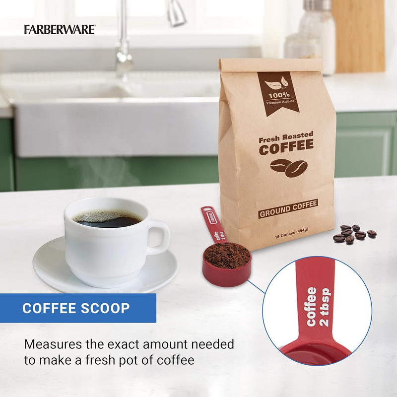 Farberware Professional Plastic Measuring Cups with Coffee Spoon, Set of 5
