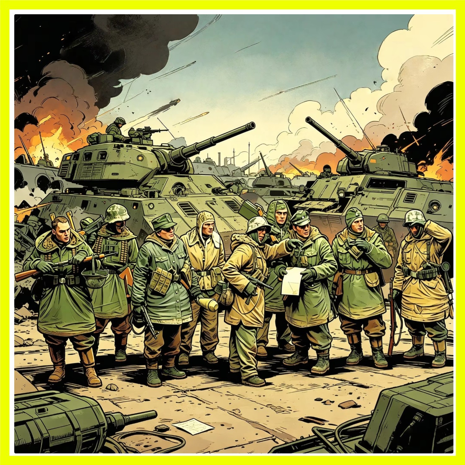 1/35 resin model GK, 9-person team, excluding tanks, unassembled and unpainte...