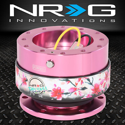 Рулевое колесо NRG с 6 отверстиями для быстроразъемного адаптера Gen 2.0 розового цвета / Кольцо цвета Сакуры