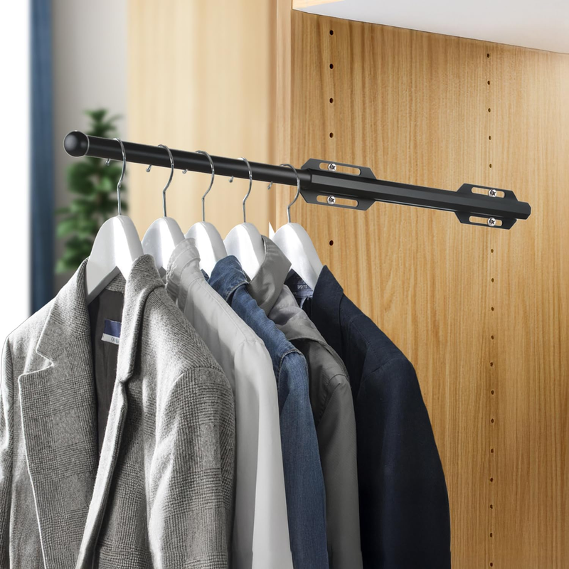 Valet Rod For Closet Pull Out 12" Adjustable Extending Closet Rod Standard Rack