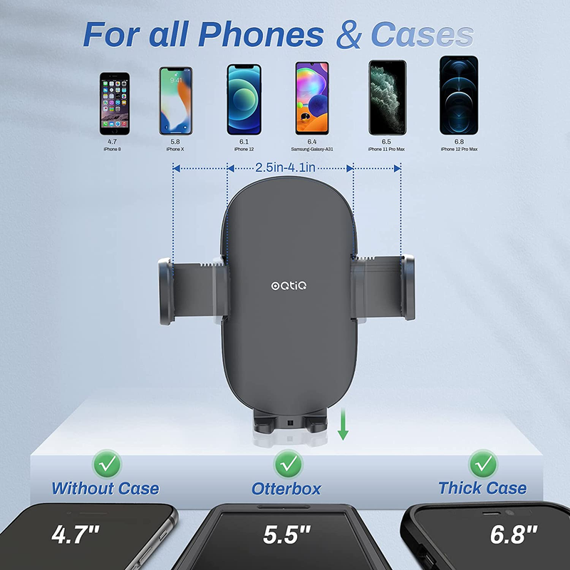 13" Gooseneck Car Phone Mount – Windshield & Dashboard Holder with Strong Suctio