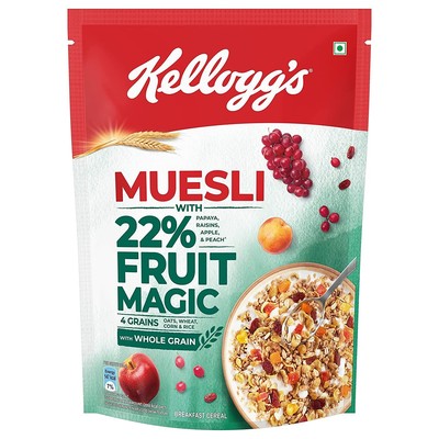Kellogg's Muesli 22% Fruit Magic 500g | Nutritious Grains & Dried Fruits, 4 Grai