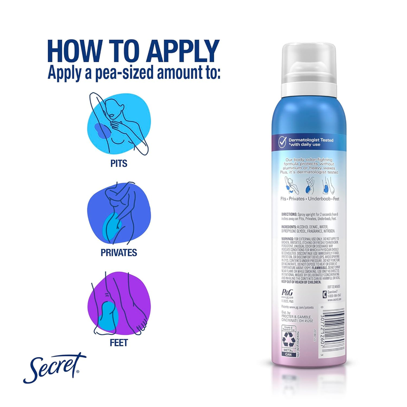 Whole Body Deodorant for Women, Spray Lilac & Waterlily Scent, Aluminum Free Deo