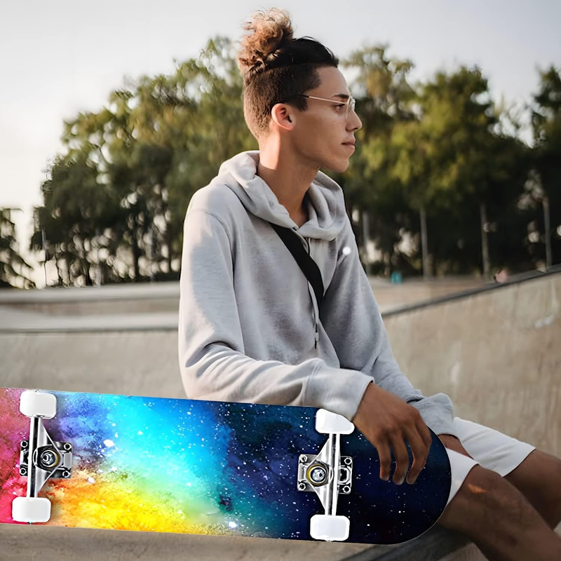 Skateboards for Beginners Adults Teens Youths Kids Boys Girls 31"X8" Standard Co