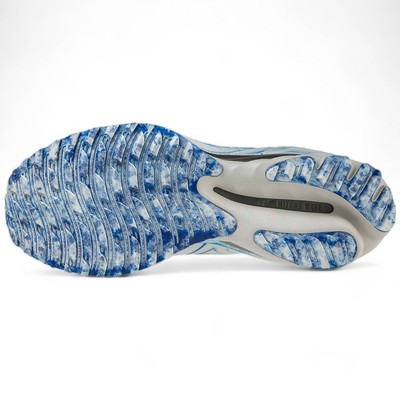 Pre-owned Mizuno Men's Wave Neo Wind Running Shoes In Undyed White/peace Blue - Size 11