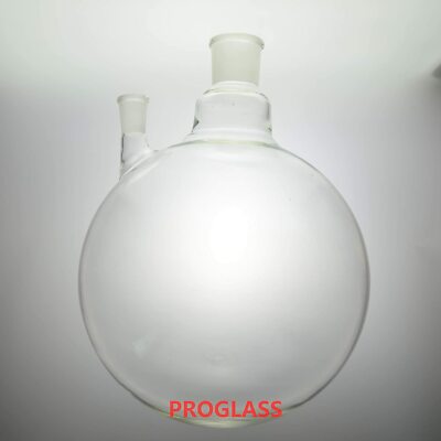Lab Glass 10L Round Bottom two Necks Flask,Customized necks