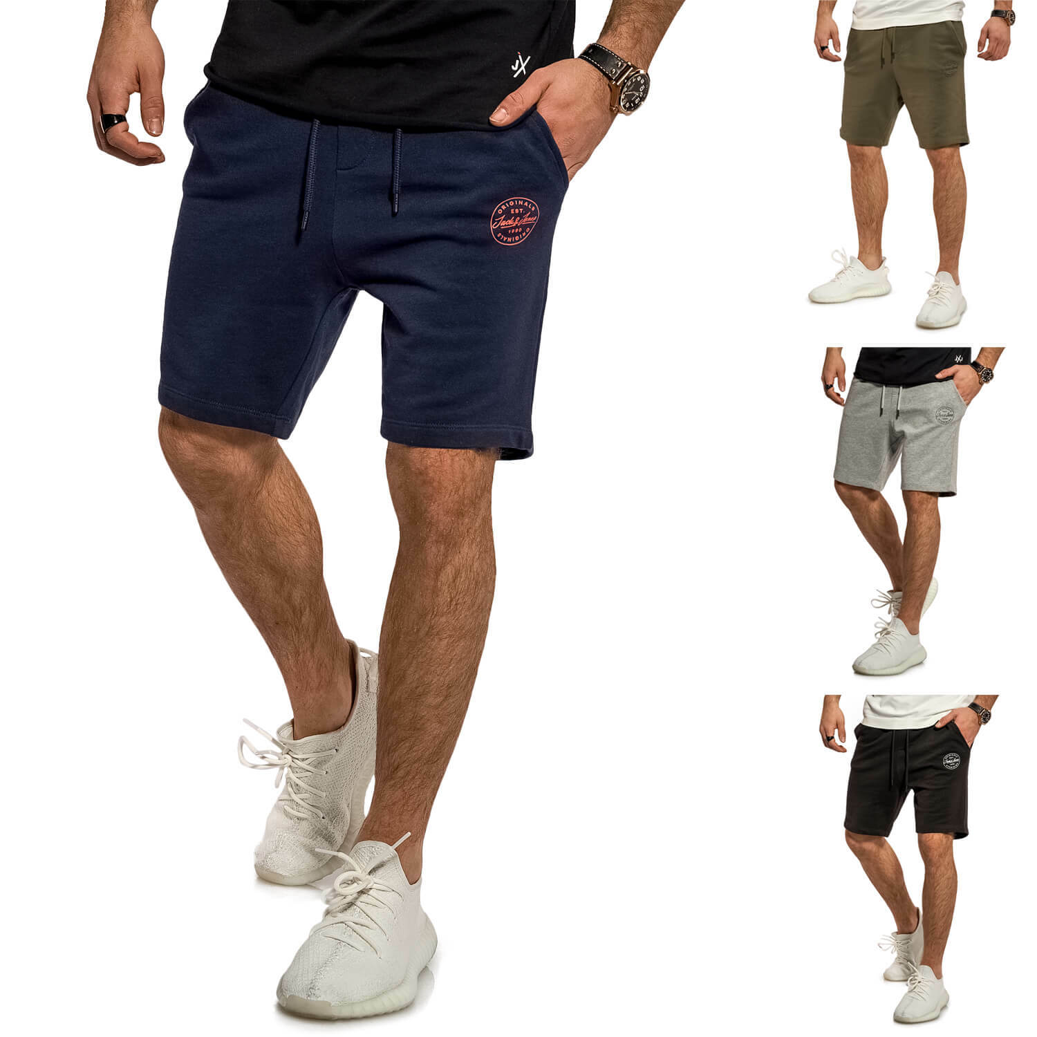 Jack & Jones Herren Sweat Shorts Trainingsshorts Sporthose Sommerhose Bermudas