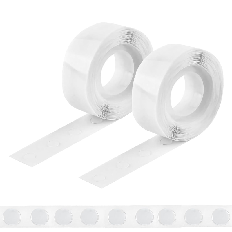 1000 Pcs Point Dots Clear Balloon Glue, Removable Adhesive Dots Double Sided Sti