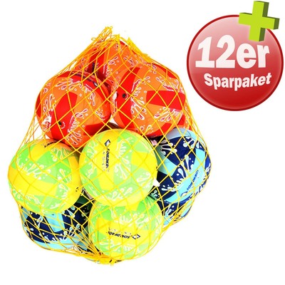 Schildkröt Fun Sports Schildkröt 12 Beachvolleybälle mit Ballnetz Volleyball