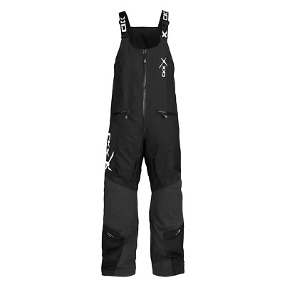 Closeout CKX Mens Conquer Insulated Snowmobile Bibs Black Size Medium