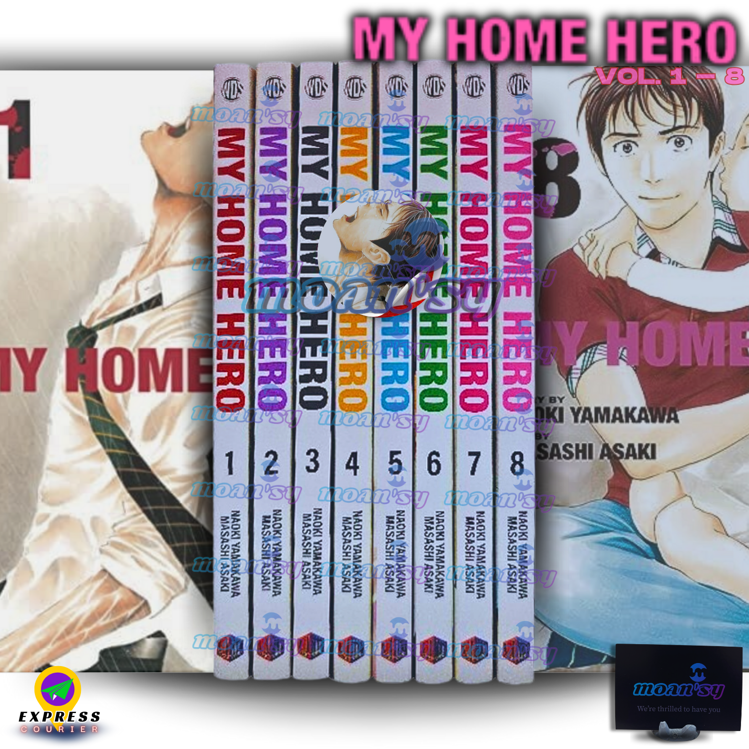 マイホームヒーロー　全巻　美品 My Home Hero Manga English Volume 1-8 Full Set Comic Books