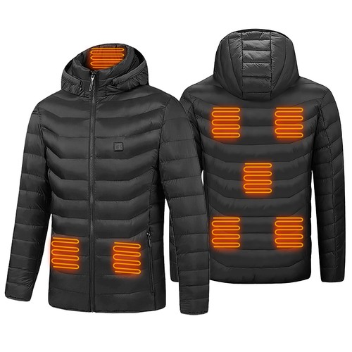 Heated Jacket 8 Heating Zones & Battery Pack Electric Heating Coat for Men Women