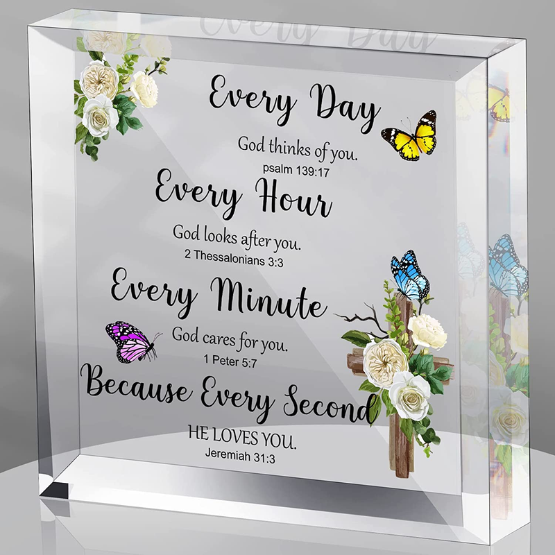 Acrylic Christian Women Inspirational Gifts with Bible Verse & Prayers Religious Gifts