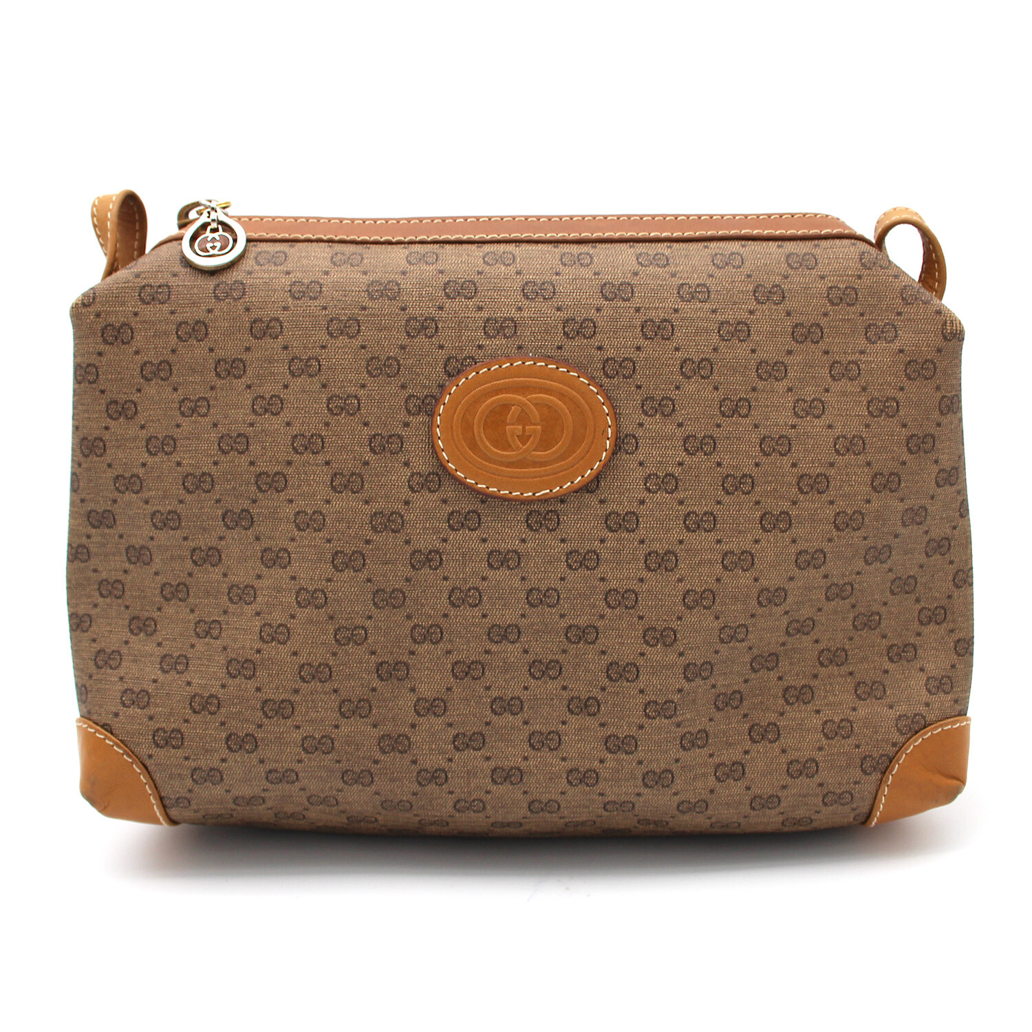 バッグ GUCCI accessory pouch hand bag GG brown GUCCI Accessory Pouch Handbag Purse GG Canvas Brown Auth | eBay