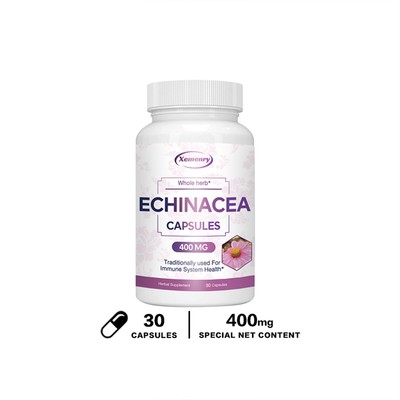 Echinacea Capsules 400mg-Immune System Booster for Relieves Cold & Flu Symptoms
