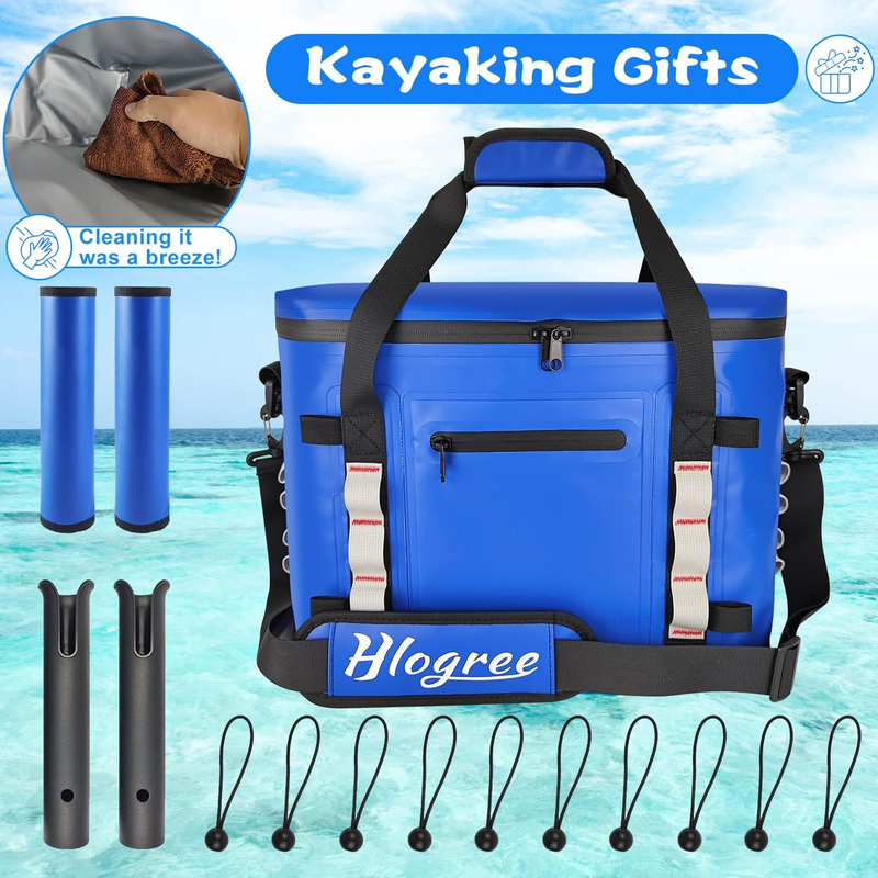 Hlogree Kayak Cooler Bag,Kayak Cooler with Rod Holder,Kayak Soft Cooler behind S