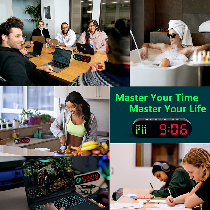 GYM TIMER Portable Clock with Time Progress Bar Rounds