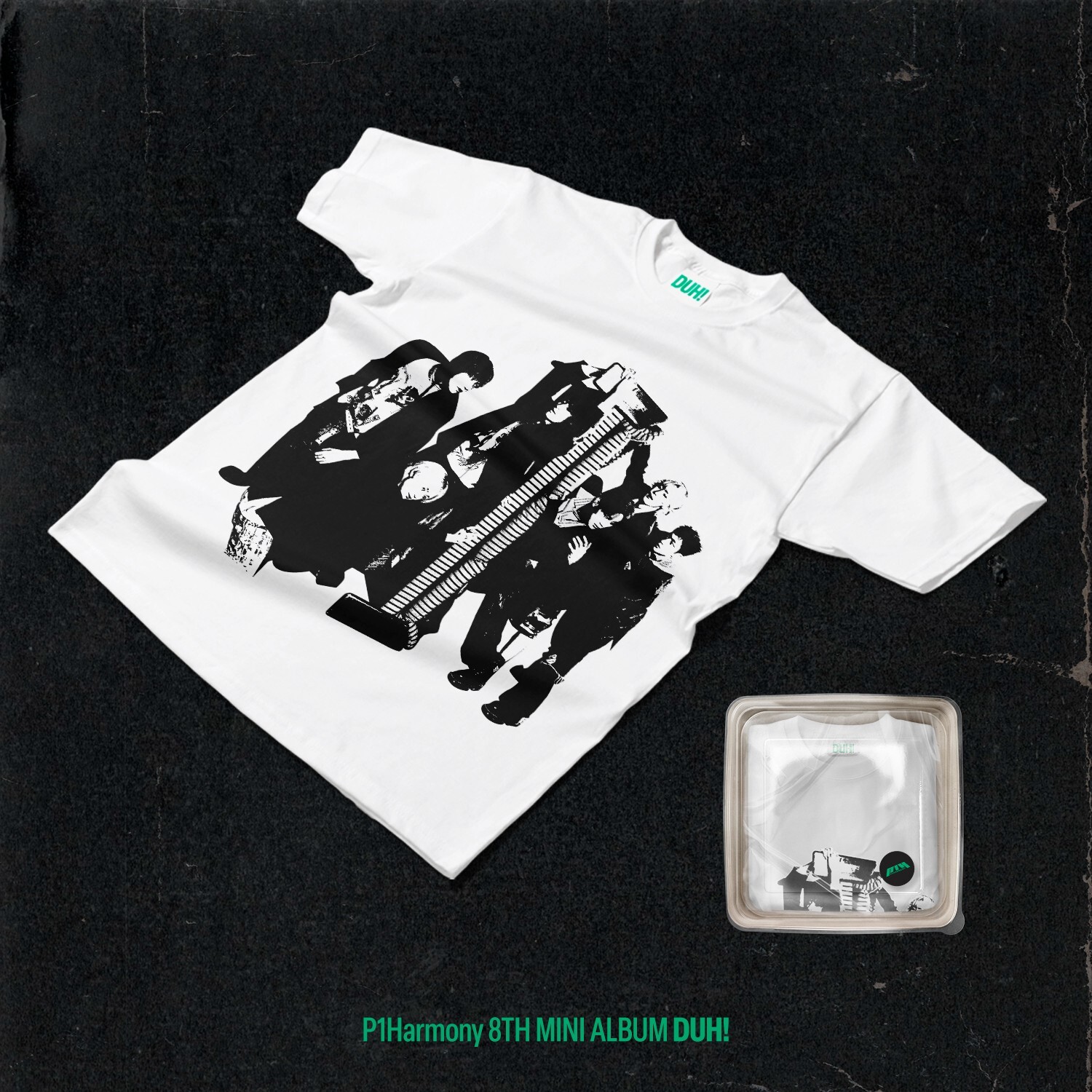K-POP P1Harmony 8th Mini Album DUH! MD Plain White T Ver. CD