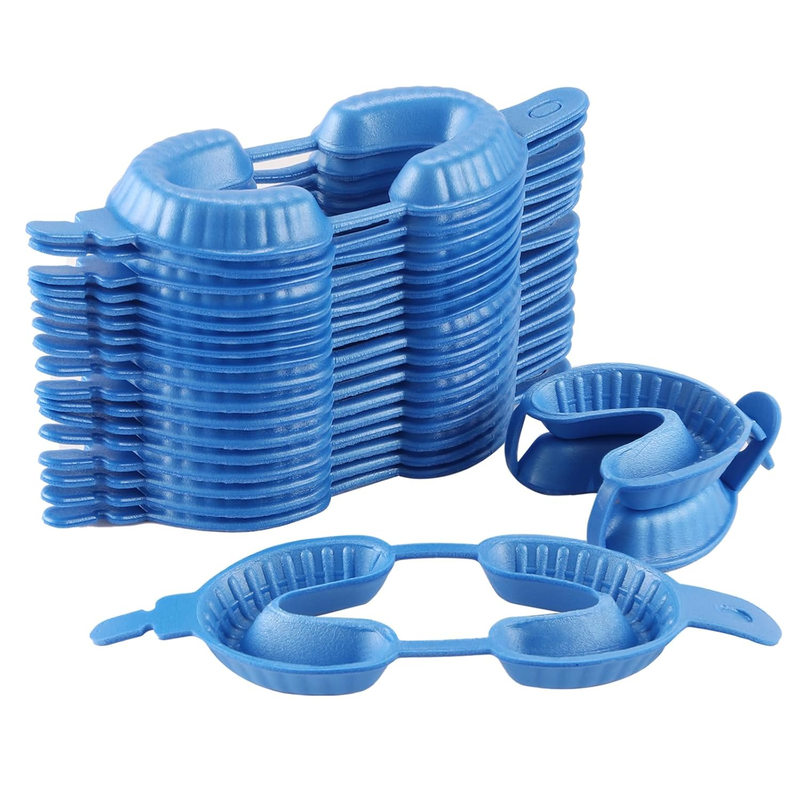 JMU Disposable Dental Fluoride Trays, Large, 100 Pcs/50 Pairs, Blue