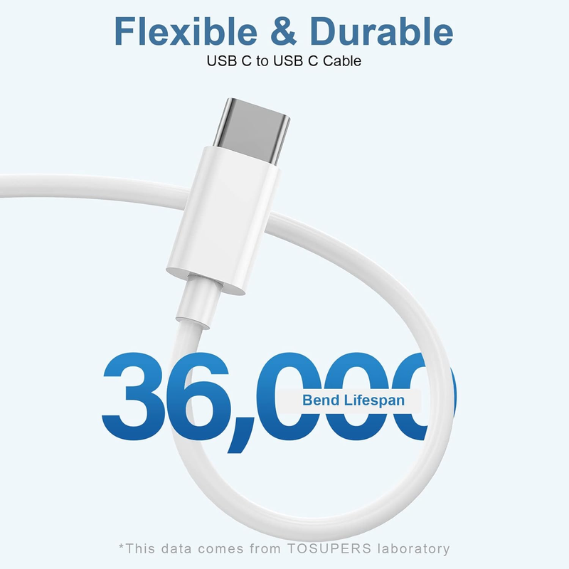 USB C to USB C Cable 6ft 60W 3Pack, USB C Cable for Charging iPhone 16 15, Type