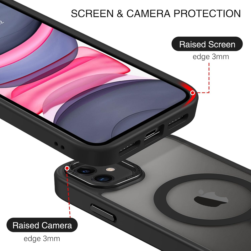 Case for iPhone 11 Case,[Compatible with MagSafe] Slim Translucent Matte Magneti