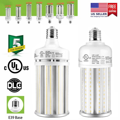 27W 36W 80W 100W 125W LED Corn Light Bulb Warehouse High Bay Lamp E39 Mogul Base