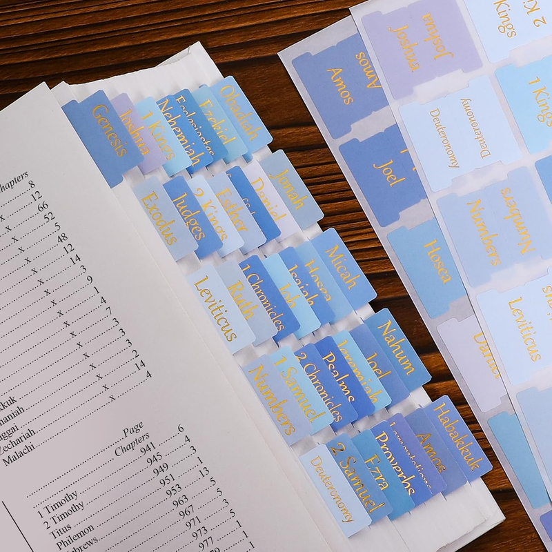 NEWEST 96 Pieces Bible Tabs, Laminated Bible Tabs for Women & Men, Large Print B