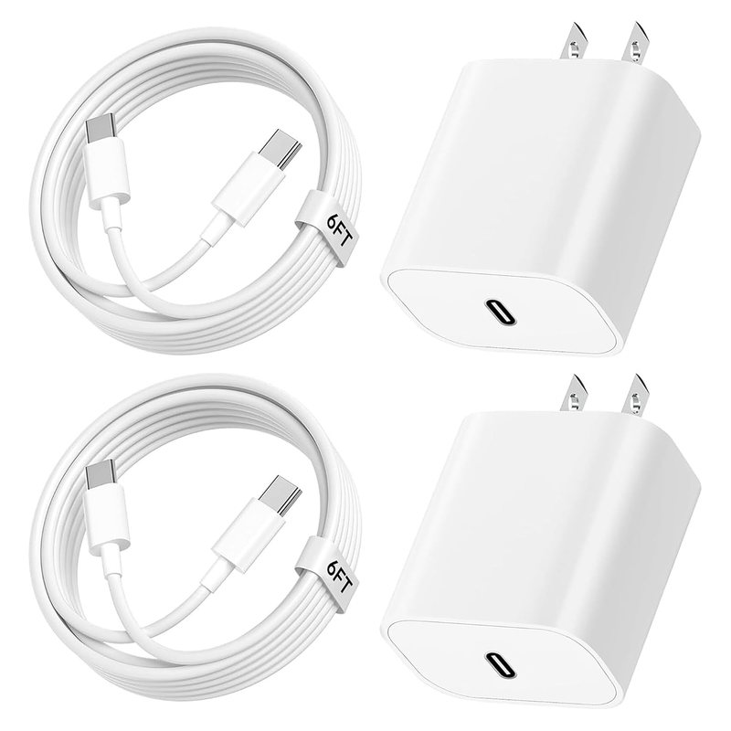 iPhone 16 15 Charger Fast Charging, 2-Pack 6ft Long USB C Charger Cable with 20W