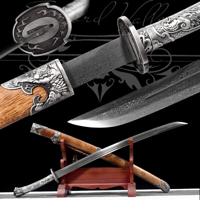 Handmade Katana/Pattern Steel/Collectible Sword/Full Tang/High-Quality Blade