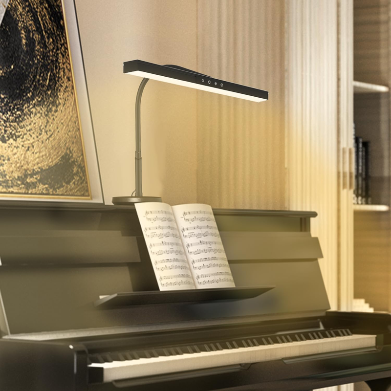 Piano Light for Upright Piano,55'' Wide Illumination Area,Gooseneck Adjustable H