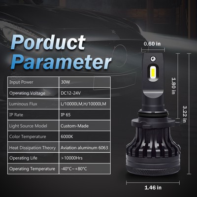 2 Pair Combo T1 72W 9005+H11 8200LM LED Car Headlight High//Low Beam Lamps White