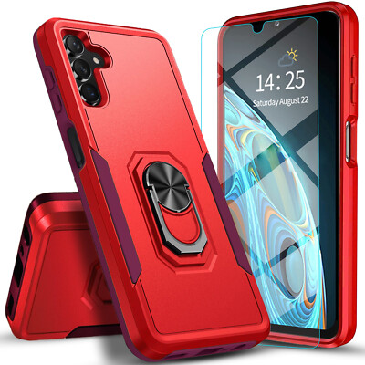 For Samsung Galaxy A03s A13 5G A53 54 A33 Phone Case Stand Cover + Screen Glass