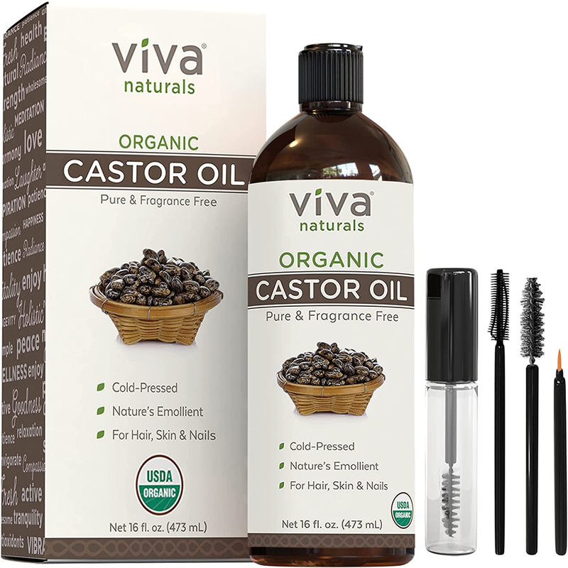 For Eyelashes And Eyebrows - 16 Fl Oz, Usda Organic, Pure Hex
