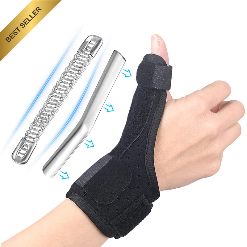 Thumb Splint Brace with 2 Lined Supports, Thumb & Wrist Stabilizer Splint for Tr