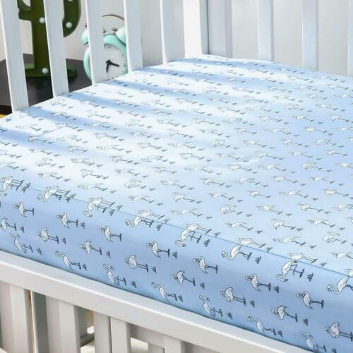 Fitted Crib Sheet, 100% Cotton, Breathable Cozy (1 Pack, Flamingo)