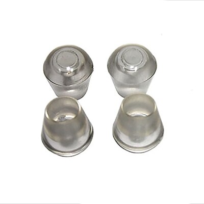 4 Pcs 5/8'' Vinyl Transparent Teardrop Tube Cap Chair Protector from Scratch