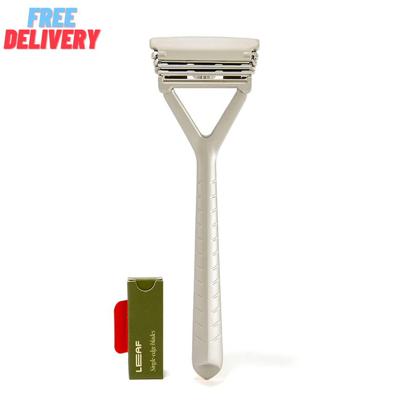 , Silver - Plastic-free, Multi-blade, Pivoting Head Razor For A Cl