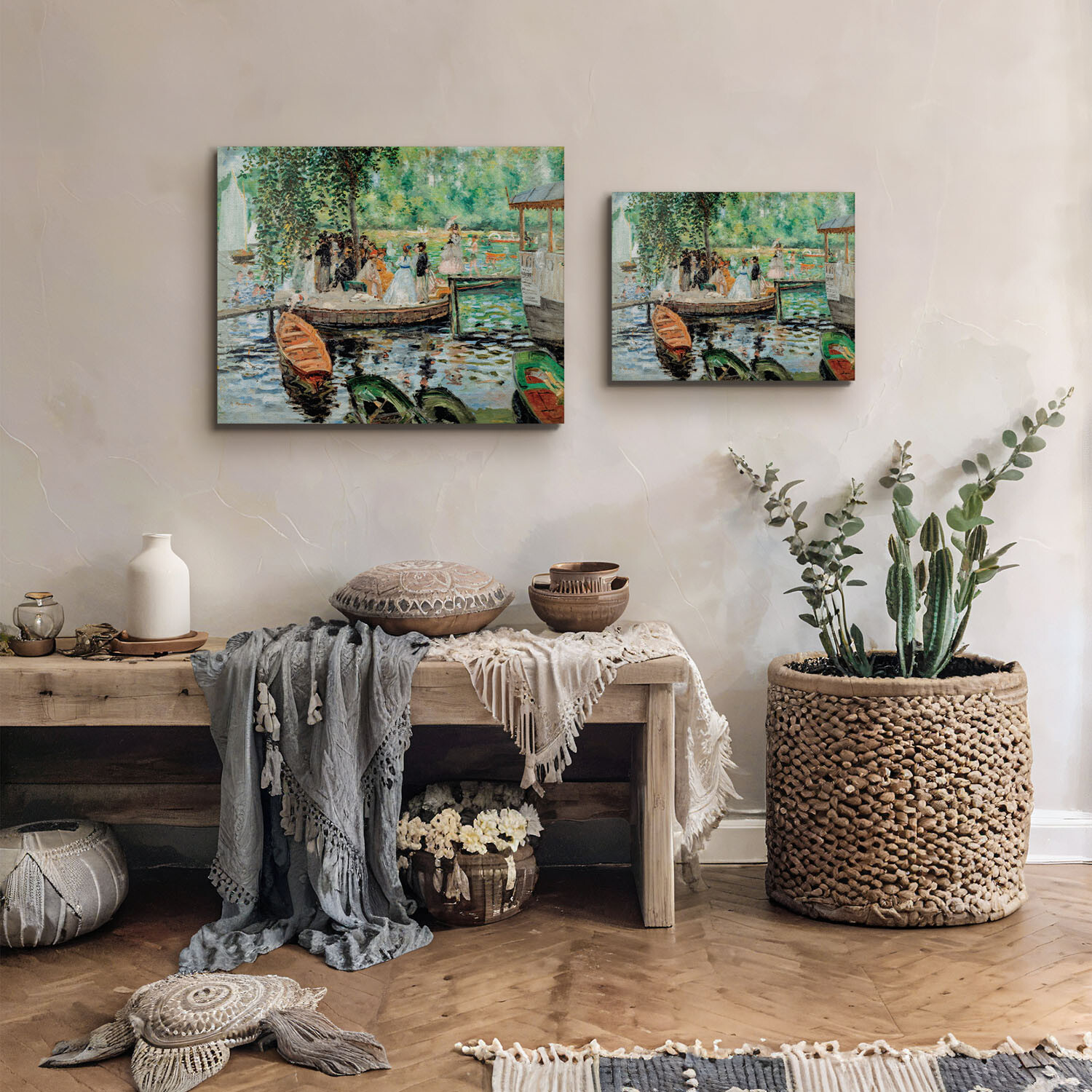 Famous Paintings Renior Canvas Wall Art, Fine Art Prints, La Grenouillere