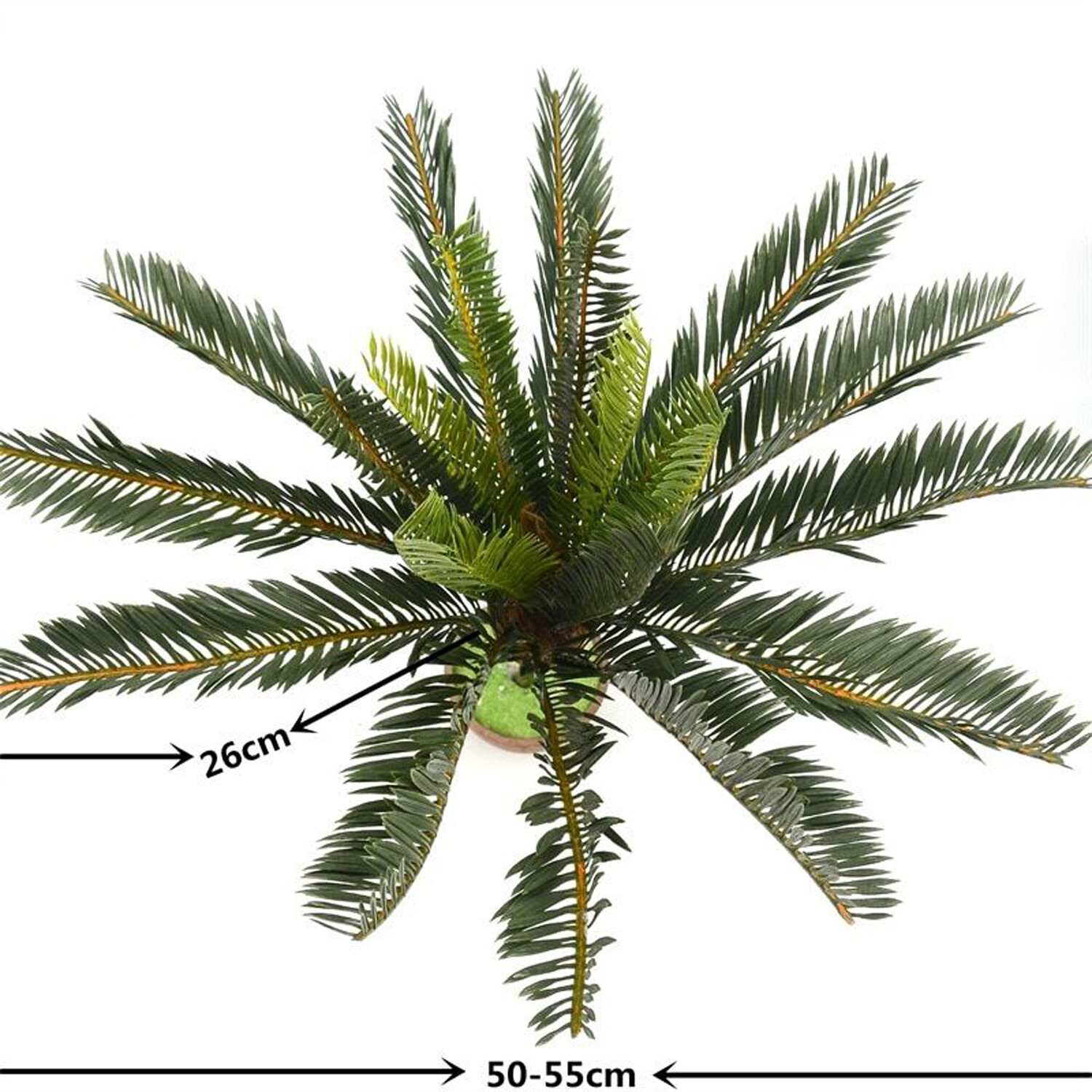 Artificial Palm Tree Green Large Leaf Plants Plastic Leaves Garden