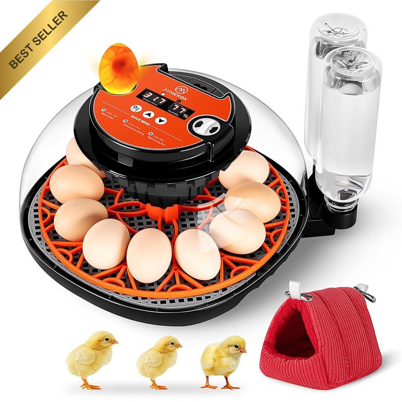 12 Egg Incubator for Hatching - Chicken, Duck, Quail & Goose – Automatic Egg Tur