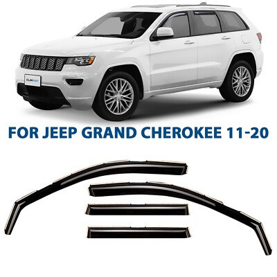 Rain Guards Vent Visors Shade for 2011-2020 Jeep Grand Cherokee in-channel