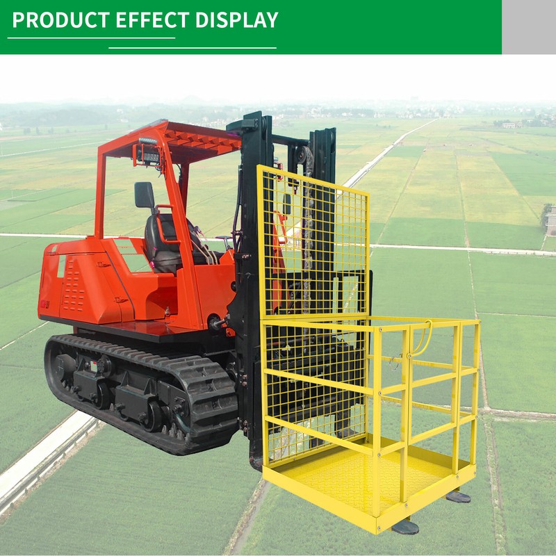 45x43 Inch Forklift Safety Cage Basket Man Work Stand Platform 1300LBS Capacity