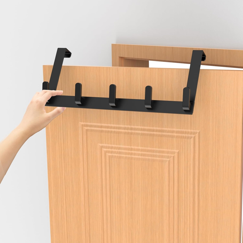 Over The Door Hooks Hanger with Extended Arms, Fits 1 3/4" Doors - Bathroom Acce