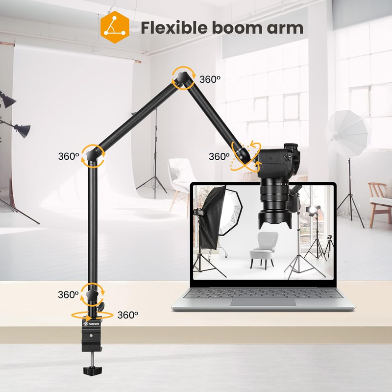 Camera Desk Mount Stand Articulating Camera Arm Flexible Overhead Camera Mount A