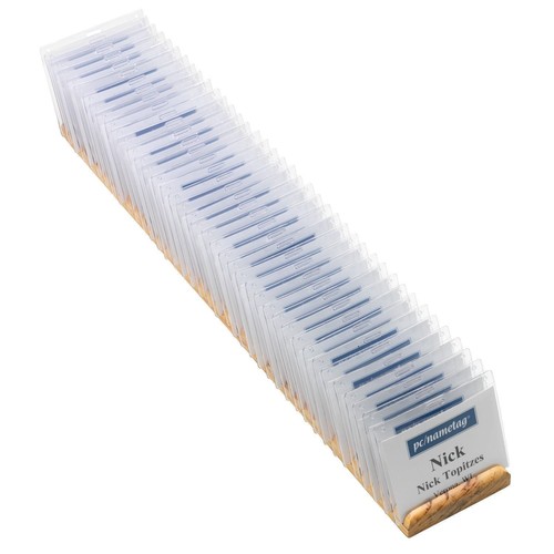 New Name Badge Rack 40 slots wood organizer for Business, Social or Trade Shows