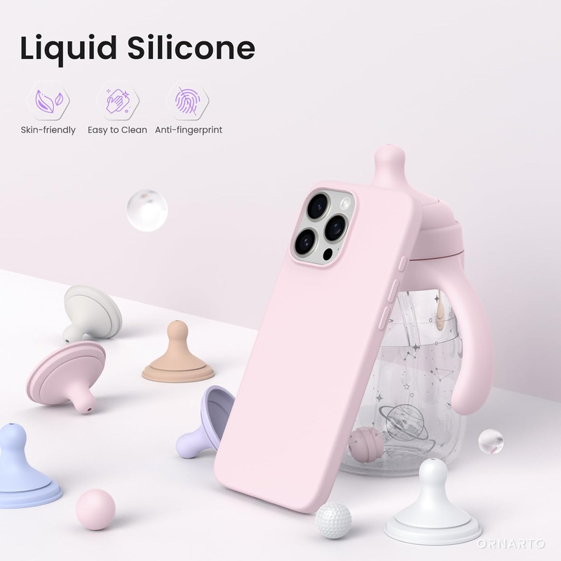 Compatible with iPhone 16 Pro Max Case 6.9",Liquid Silicone 3 Layers Full Covere