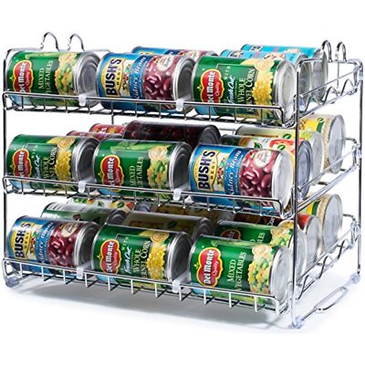 Stackable Can Rack Organizer, Storage for 36 cans - Great for Pantry Che'mar