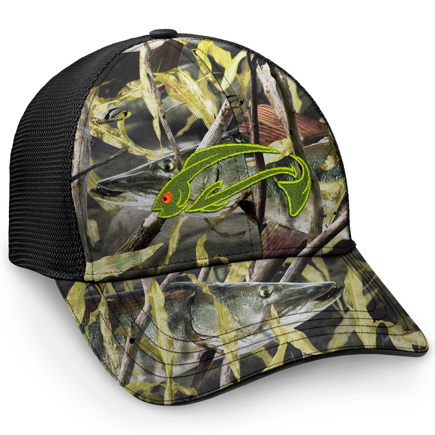 Кепка Fishouflage Cool Breeze Camo Trucker - Шляпа с мускусным камуфляжным узором - НОВИНКА!