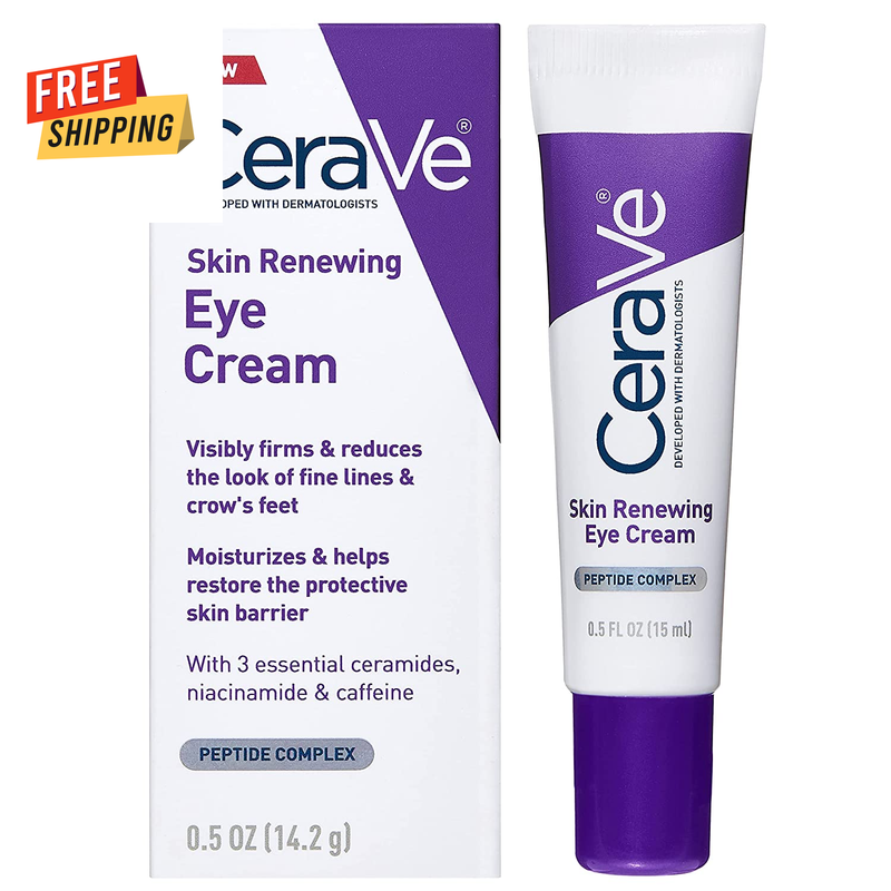 CeraVe Wrinkle Eye Cream - 0.5 Oz - Hyaluronic Acid, Peptides, Niacinamide